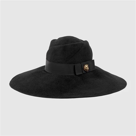 gucci felt wide brim hat|gucci fedora hats for women.